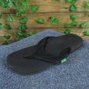 SANuk Men  Flip Flop Black Synthetic Size 12 Medium  Used 2025